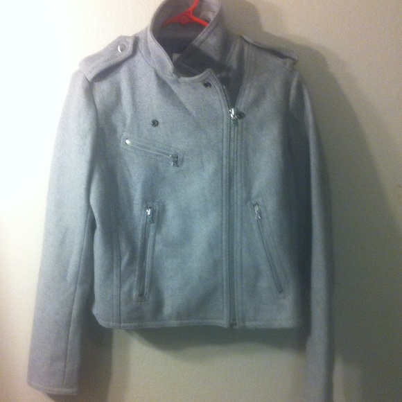 Gap military wool jacket zipper sleeve coat size M