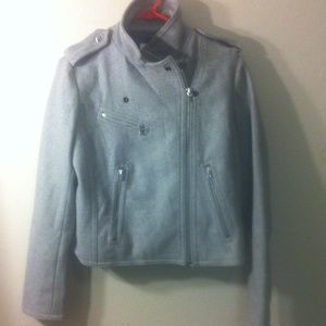 Gap military wool jacket zipper sleeve coat size M