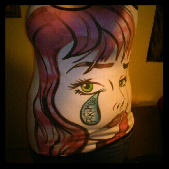 Paramore tear racer back tank