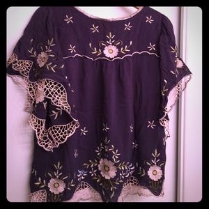 Beautiful blue florals blouse.