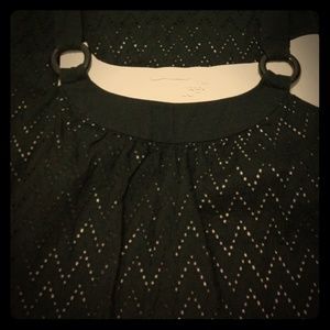 Loft black and white dress - petite