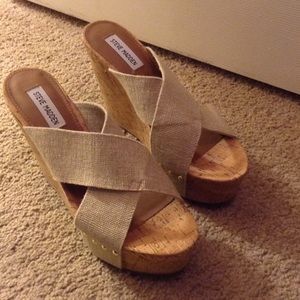 Beige Cork Wedge Steve Madden