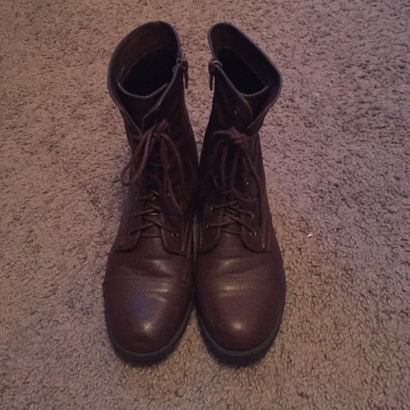 Brown Combat Boots