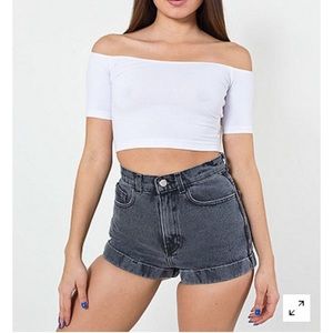 American apparel high-waisted shorts