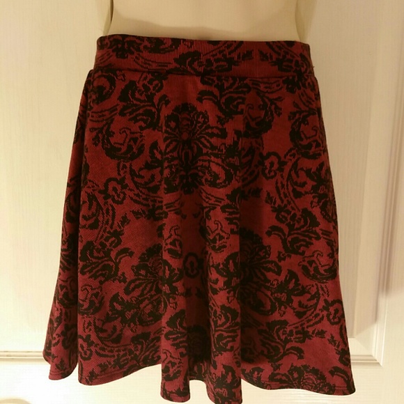 Red skater skirt