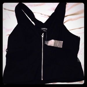 Bebe black crop top.