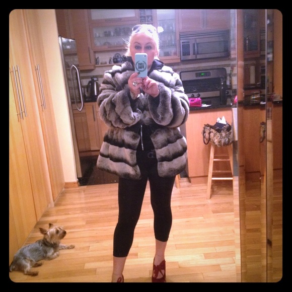 chinchilla fur  coat