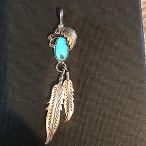 NWOT Sterling Silver Turquoise Stone pendant