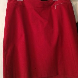 Red Stretch Mini Skirt