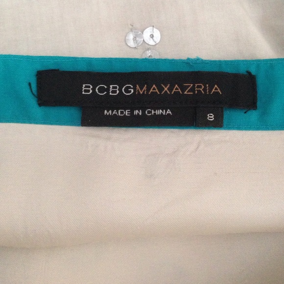 BCBG MAXAZRIA Turquoise Sequin Skirt - Picture 3 of 4