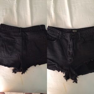 BDG black high waisted shorts