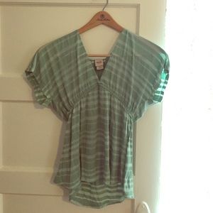 Light green top with gorgeous lace back