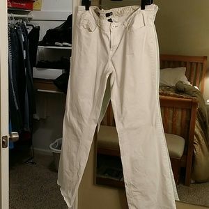 White boot cut jeans
