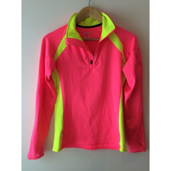 Brooks Highlighter Pink & Yellow Athletic Pullover