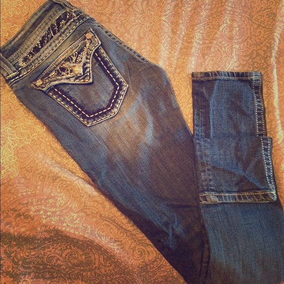 Medium wash skinny Miss Me denim