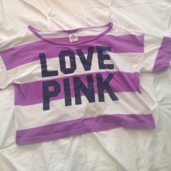 Purple and white VS oversized crop top - Picture 1 of 3
