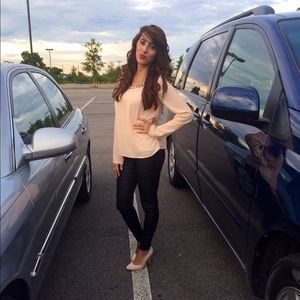 Light peach long sleeve shirt