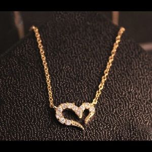 Rose gold plated small heart necklace