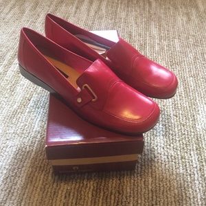 Erienne Aigner red leather shoes
