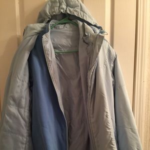 Adult Med layered Jacket light blue