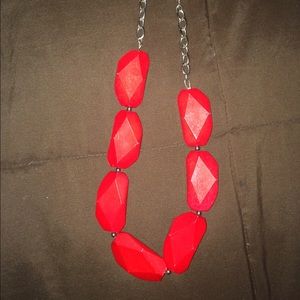 Red Chunky Necklace