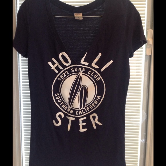 Hollister cap sleeve v-neck Surf t-shirt  Size L