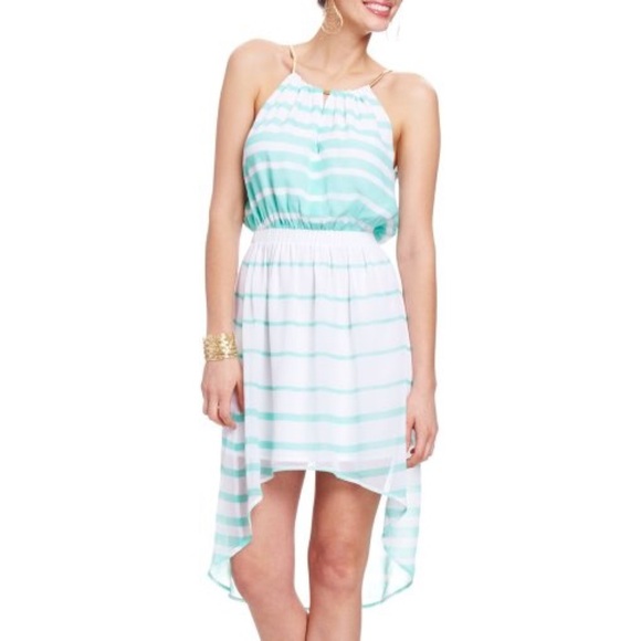 XS | Bebe Mint Hi Low Chain Dress - Picture 2 of 4