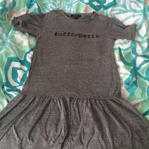 #OffToParis Forever21 Shirt-Dress in Marled Grey