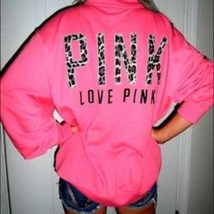 ⚡️FLASH SALE⚡️ vs pink Cheetah half zip