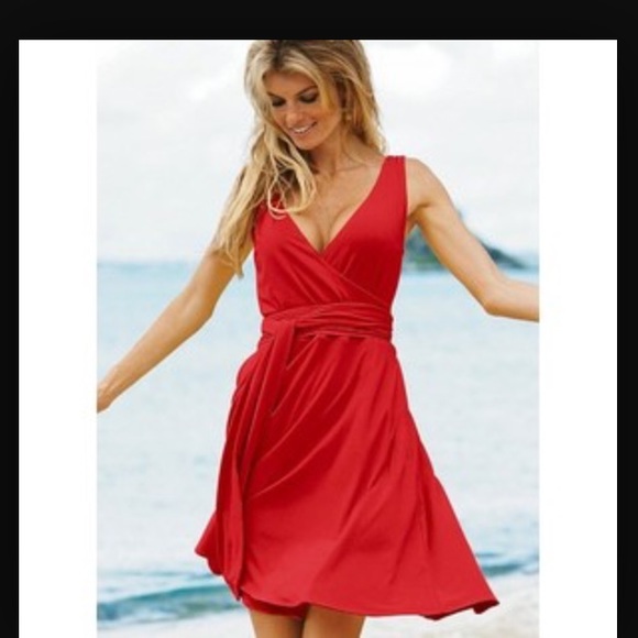 Wine red Victoria Secret wrap dress