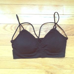 strappy padded criss cross bralette