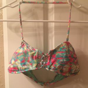 Forever 21 strapless tye-dye bikini top