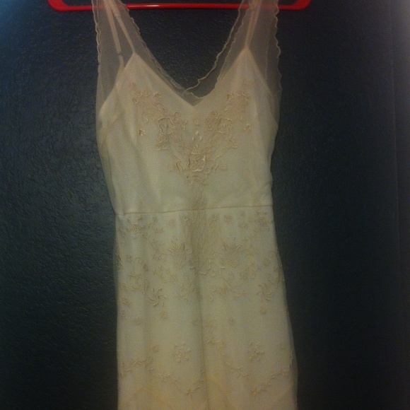 Beautiful BCBG maxazria embroidered dress XS white