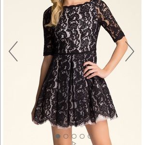 Bebe sold out lace fit and flare dress size 0