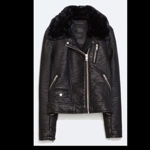 Zara Faux Leather Biker Jacket