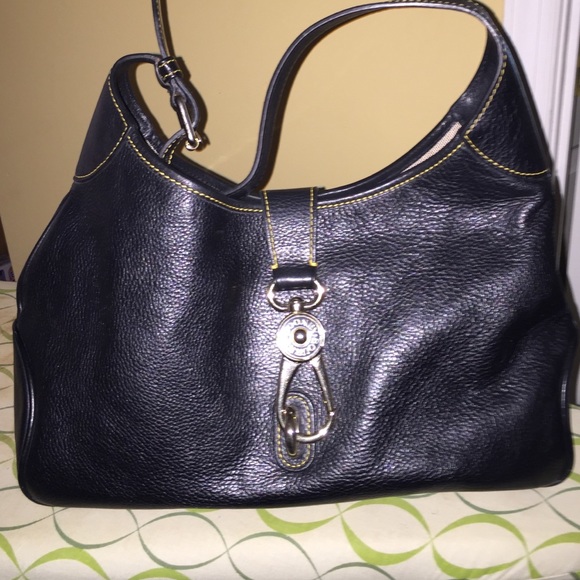 D&B All Leather Large Logo Lock Hobo