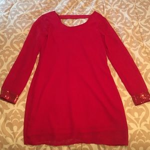 Red Sequin Semi Formal Dress