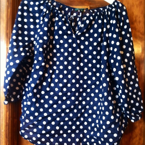 Polkadot 3/4 sleeve top