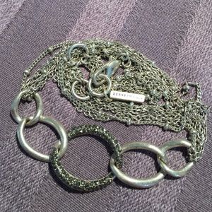 Kenneth Cole necklace chain marcasite reversible