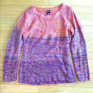Orange to purple ombré sweater Wet Seal