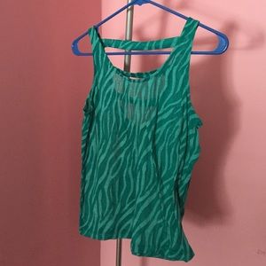 Tank top, with back cut out at top