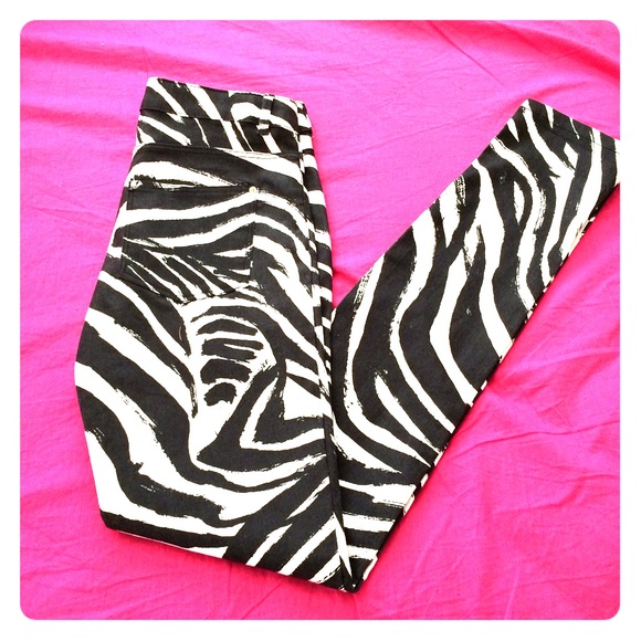 H&M Zebra print jeans.