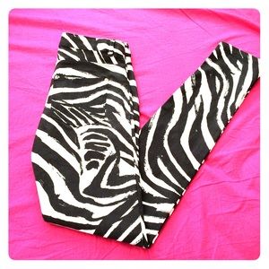H&M Zebra print jeans.