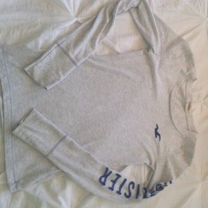 Hollister Light grey long sleeve shirt.