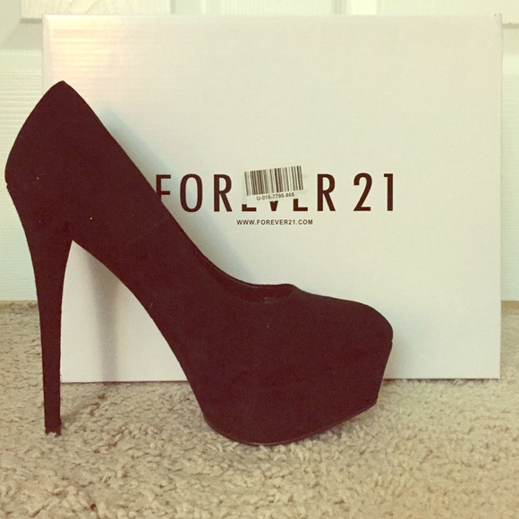 Forever 21 Black Platform Stiletto Heels