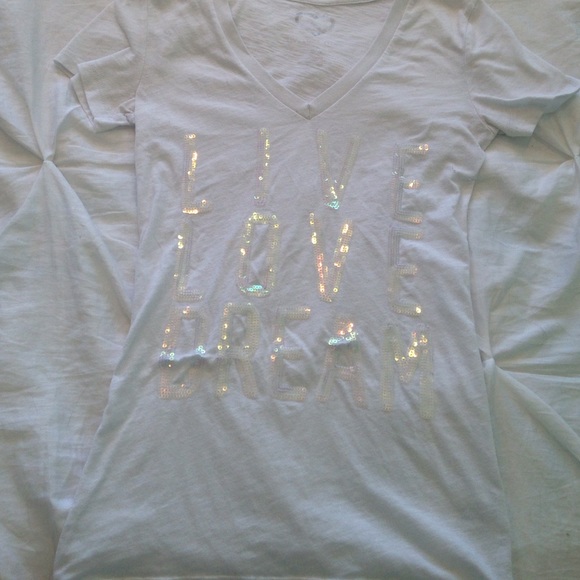 Aeropostale white sequin top