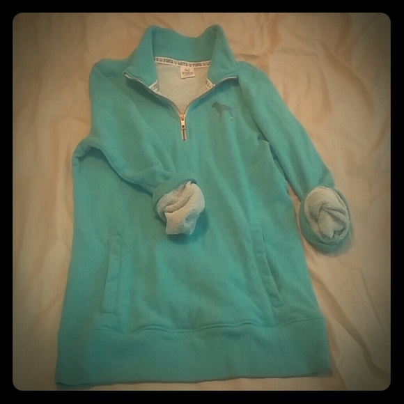 Vs Pink lightweight half zip pullover