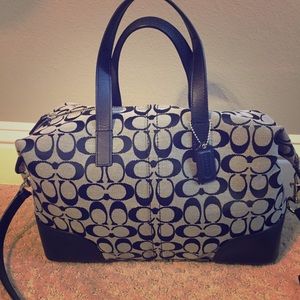 COACH leather/canvas satchel