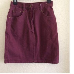Burgundy high waisted denim