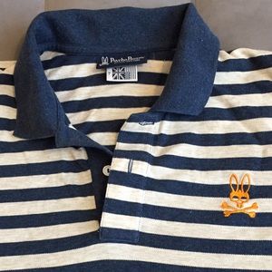 Men's (L) Psycho Bunny Stripped Polo